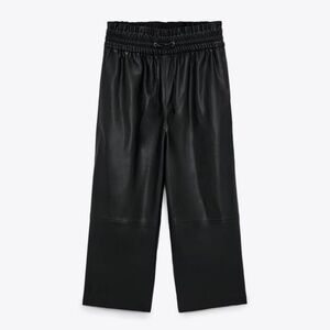NWT, ZARA FAUX LEATHER CULOTTES, M